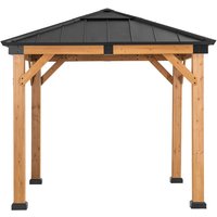 Cedar wood Gazebo rapi in Anthracite - 273cm x 273cm von SUNJOY