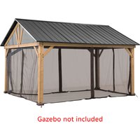 Netz für Zedernholz Gazebo - 378cm x 208cm von SUNJOY