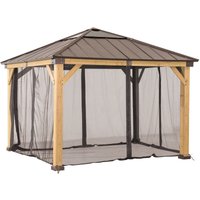 Netz für Zedernholz Gazebo - 335cm x 393cm von SUNJOY