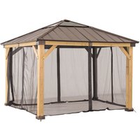 Netz für Zedernholz Gazebo Netz - 336cm x 336cm von SUNJOY