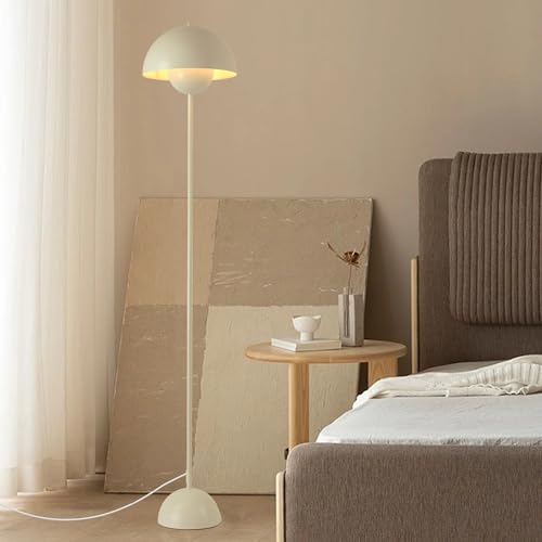 SUNLLOK Moderne Industrie LED Stehlampe Stehtischlampe - Vintage Eckregal Bett Leselampe Steh Schreibtischlampe - Tageslichtlampe Standleuchte Deko für Wohnzimmer Schlafzimmer (weiß, fassung e27) von SUNLLOK