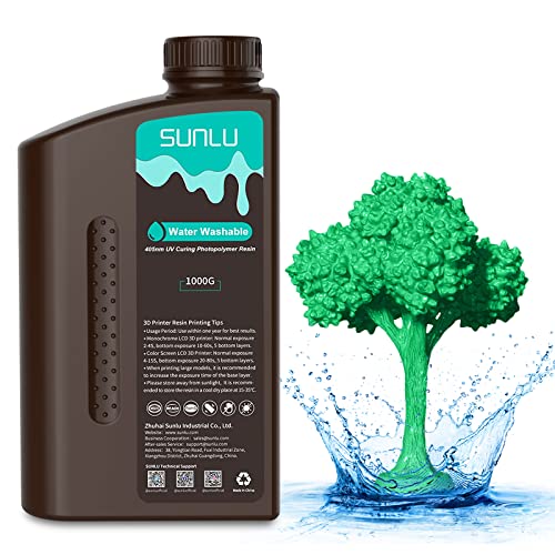 SUNLU 3D Drucker Resin Wasser Abwaschbar 1KG Grün von SUNLU