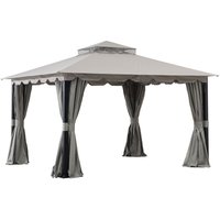 Stoff Pavillion stoj in Grau - 336cm x 402cm von SUNJOY