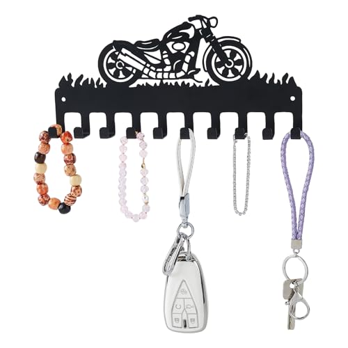 SUPERDANT Schlüsselhalter Aus Schwarzem Metall 10 Haken Motorrad Schlüsselbrett Eisen Schlüsselhalter Wandmontiert Dekorativer Haken Organizer Rack Für Tasche Kleidung Schlüssel Handtuch 11.5x25cm SUPERDANT Schlüsselhalter Aus Schwarzem Metall 10 Haken Motorrad Schlüsselbrett Eisen Schlüsselhalter Wandmontiert Dekorativer Haken Organizer Rack Für Tasche Kleidung Schlüssel Handtuch 11.5x25cm von SUPERDANT