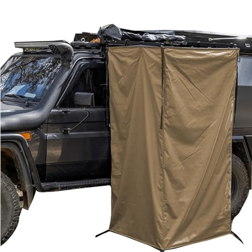 Auto-Camping-Duschzelt, Fahrzeug-Markise, Duschraum, Sichtschutz-Toilette mit LED-Licht, wasserdichtes Carside-Duschzelt für Auto-SUV-Overland, 100 x 100 x 180 cm von SUYUDD