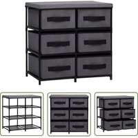 The Living Store Schrank mit 6 Schubladen 55×29×55 cm Grau Stahl - Aufbewahrungsraum - Schrank - Kommode - Sideboard - Garderobe The Living Store Schrank mit 6 Schubladen 55×29×55 cm Grau Stahl - Aufbewahrungsraum - Schrank - Kommode - Sideboard - Garderobe von SWEIKO