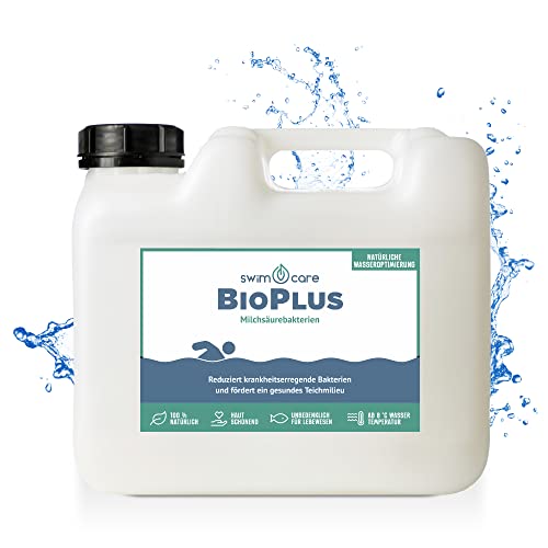 swimcare® BioPlus - 25 Liter - Milchsäurebakterien für den Schwimmteich - 100% biologisch - Reduziert krankheitserregende Bakterien und Algenwuchs - Optimiert das Wasser ganz natürlich von SWIMCARE