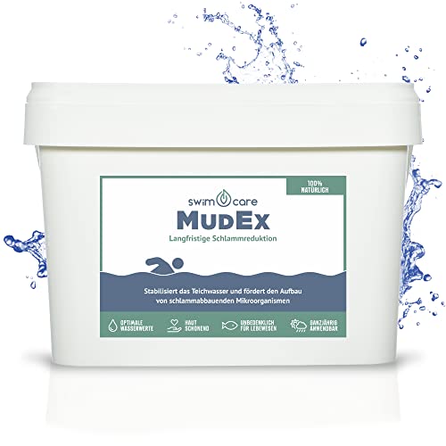 swimcare® MudEx - 5 kg - Langfristige Schlammreduktion im Schwimmteich - Mineralisch und natürlich, unschädlich, schonend - Fördert schlammabbauende Mikroorganismen - Reduziert Teichschlamm und Algen von SWIMCARE