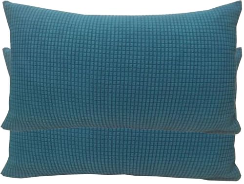 Sofa Kissenbezüge 50x70/40x60 2er Set Stretch Kordsamt Kissenbezug 45x45/40x40 Kissenhülle Dekokissen Bezug Couch Pillow Cases Sofakissenbezüge Abnehmbare Moderne ( Color : Blue , Size : 40x60 cm Set von SWJ-swjssb