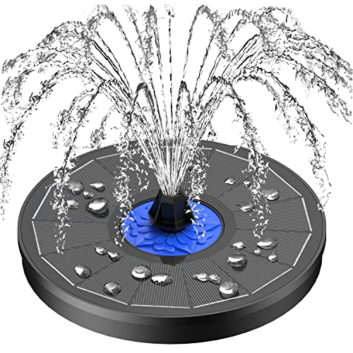 SZMP 2024 NEU Solar Springbrunnen für aussen 100% Glas,3.5W Solar Teichpumpe mit 8 DIY Effekte Solar Wasserpumpe Solar schwimmender Fontäne Pumpe für Garten,Vogel-Bad,Teich,Fisch-Behälter von SZMP