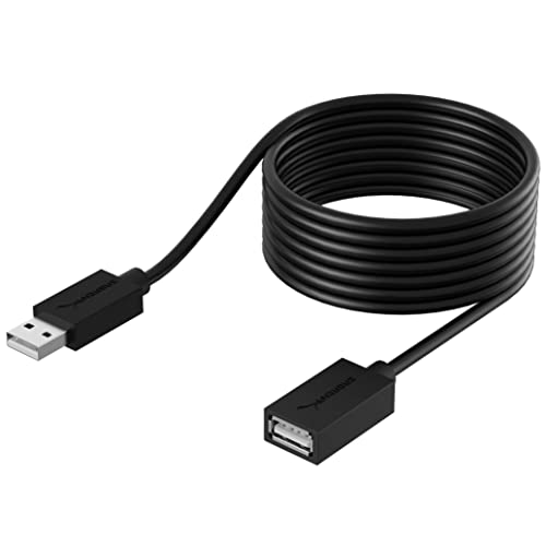 Sabrent USB Kabel 22 AWG USB 2.0 Verlängerungskabel - A-Stecker auf A-Buchse [Schwarz] 3 Meter (CB-2010) von Sabrent