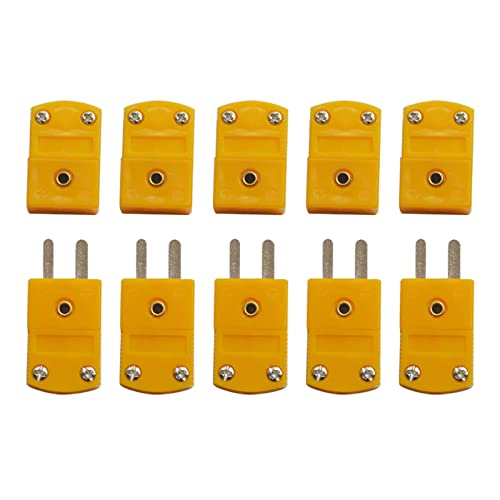 Saddgo 10 x K-Typ-Stecker, weiblich, Kabelverbinder, Thermoelement, Temperatursensoren, Miniatur-Buchse, Kabelverbinder, K-Typ-Stecker von Saddgo