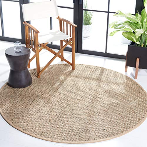 SAFAVIEH Naturfaser Teppich für Wohnzimmer, Esszimmer, Schlafzimmer - Natural Fiber Collection, Kurzer Flor, Natur und Beige, 76 X 183 cm von Safavieh