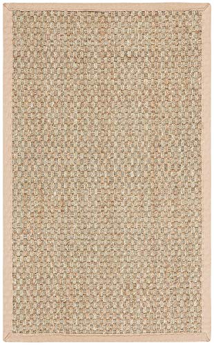 SAFAVIEH Naturfaser Teppich für Wohnzimmer, Esszimmer, Schlafzimmer - Natural Fiber Collection, Kurzer Flor, Natur und Beige, 61 X 91 cm von Safavieh