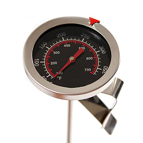 Öl-Thermometer, langer Stiel, Frittierthermometer sofort ablesbar, mit Halteclip zum Kochen, Grillen und Braten (310 mm) von SagaSave