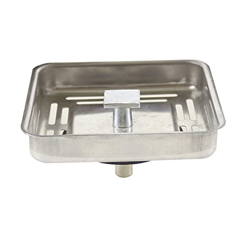 Siebkörbchen Quadratisch, Anti Clogging Sieb Waschbeckenstöpsel Rostfreies Edelstahl Spülbecken Sink Drain Plug für Waschbecken, Küche Blanco Spülen,Siebkorbventil von SagaSave