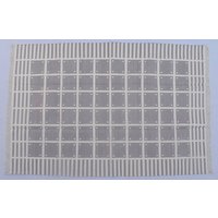 Grau Und Weiß Baumwolle Handgemachter Moderner Muster Teppich - Flacher Web- Handgewebter Kelimteppich von SahjadCarpets