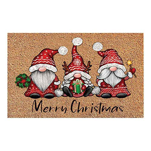 Saiyana Weihnachtswichtel Bodenmatte, dekorative Fußmatte, Teppich, Eingang, rutschfest, für Zuhause, Schlafzimmer, Wohnzimmer, Dekoration, Weihnachtstürmatten für den Innenbereich von Saiyana