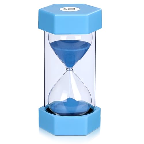 10 Minuten Sanduhr für Kinder, Glas Timer, Sanduhren Set Kinder, Timer können in Küchen, Sechseckiger Sanduhr-Timer, Spiel Requisiten, Timer können in Küchen, Zuhause, Blau. von Saleependent