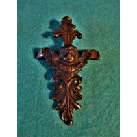1 Ausgefallene Vintage Bronze Gegossene Cherub Design Uhr/Möbel Ornament 4 1/4" Tall Stk # 233 von SallysClockHands