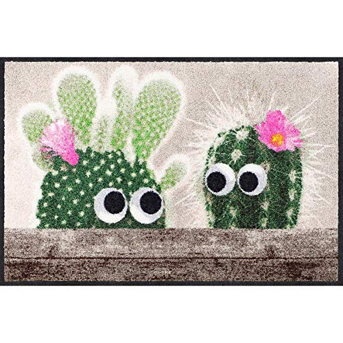 Salonloewe Kaktus Freunde Fußmatte 50 x 75 cm Fußabtreter Haus-Eingangs-Türmatte Schmutzfangmatte Kaktus witzig von Salonloewe