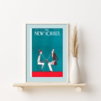 New Yorker Magazin Cover Kunst, 1925, Blaues Cover, Retro, Vintage Galerie Wand, Drucke, Drucke Für Wände von SaltedJamStore