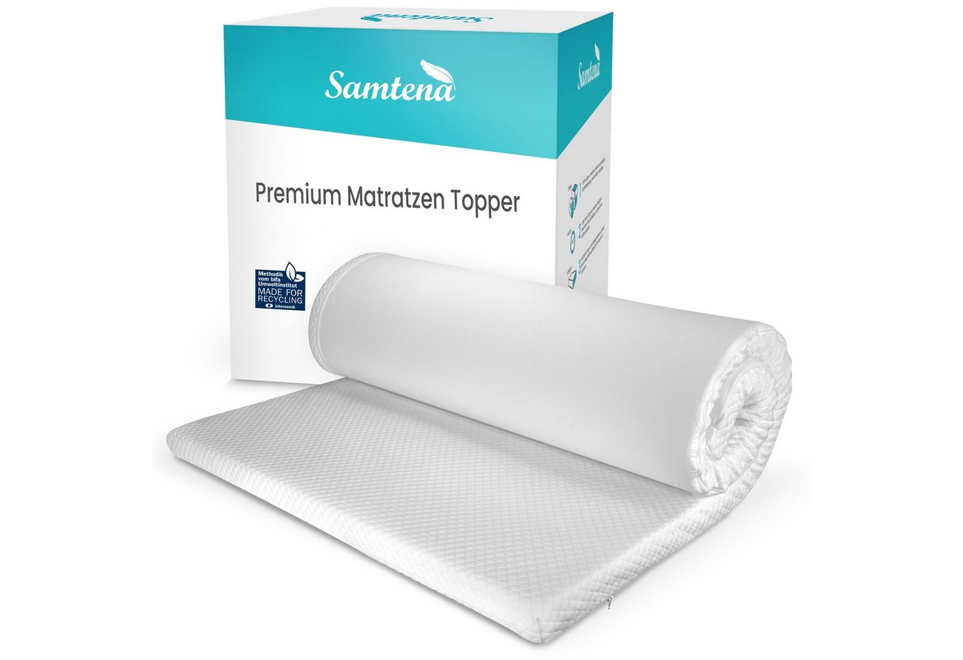 Matratzenauflage Samtena viscoelastischer Matratzentopper Deluxe mit Memory Foam Effekt Samtena von Samtena