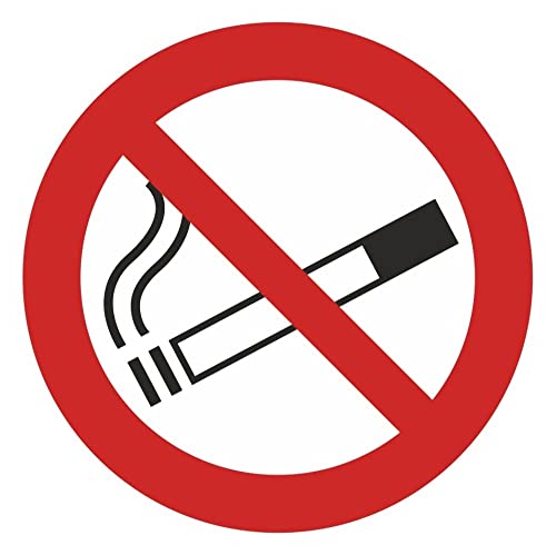 Samunshi® Aufkleber Rauchen verboten - Rauchverbot | Rauchfreie Zone | Nicht Raucher Bereich | Schild Sticker Hinweisschild Warnschild Vorsicht - 50x50cm mehrfarbig von Samunshi