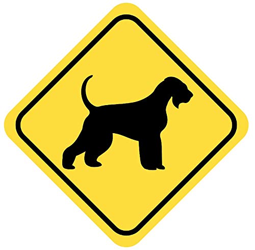 Samunshi® Riesenschnauzer Warnschild Warndreieck Aufkleber Achtung Vorsicht Hund - 15x15cm mehrfarbig von Samunshi