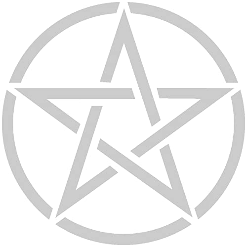 Samunshi® Wandtattoo Pentagramm in 4 Größen und 19 Farben (20x20cm Silber) von Samunshi