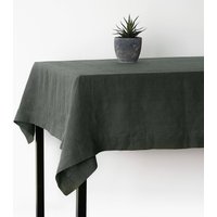 Grüne Große Leinentischdecke, Weihnachtsleinen Tischdecke, Hochzeitstischdecke, Tischwäsche, Hochzeit Tisch Set, Extra Tischdecke von SandSnowLinen