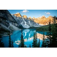 Moraine Lake Sonnenaufgang, Banff Nationalpark Kanada Landschaft Druck, Leinwand Wand Kunst Drucke, Dekoration Für Haus, Wohnzimmer, Schlafzimmer von SandyDobbsPhoto