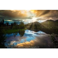 Sprague Lake Sonnenaufgang, Rocky Mountain Nationalpark Colorado Landschaft Druck, Leinwand Wand Kunst Drucke, Dekor Für Haus Und Büro von SandyDobbsPhoto