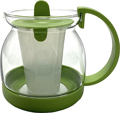 Sanfor | Teekanne mit Filter | Teekanne für losen Tee | Transparent | Hitzebeständig | Mikrowelle | Einheitsgröße von Sanfor