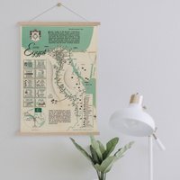 Bild Post Ww2 Propaganda Ägypten Karte Leinwanddruck| Wand Kunstdrucke| Leinwandbild| Fertig Zum Aufhängen| Moderne Wandkunst| Landkarte von Sangalyos