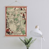 Gerahmte Leinwandkarte Von Minnesota 1936| Wand Kunstdrucke| Leinwandbild| Fertig Zum Aufhängen| Moderne Wandkunst| Vintage Landkarte Wanddekoration von Sangalyos