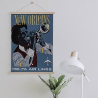 New Orleans Kleiderbügel Gerahmt Leinwanddruck| Wand Kunstdrucke| Leinwandbild| Fertig Zum Aufhängen| Moderne Wandkunst| Vintage Wanddekoration von Sangalyos