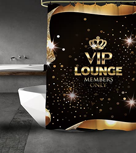 Sanilo Duschvorhang VIP Lounge 180 x 200 cm, hochwertige Qualität, 100% Polyester, wasserdicht, Anti-Schimmel-Effekt, inkl. 12 Duschvorhangringe von Sanilo