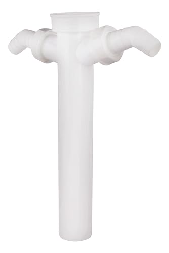 Sanitop-Wingenroth Verstellrohr für Geruchsverschluss Spüle, mit zwei Winkeln 45, Typ 1 1/2 '' x 40 x 200 mm, Verstellrohr für Spülen-Geruchsverschluss, zwei Schlauchverschraubungen, Kunststoff 221641 von Sanitop-Wingenroth