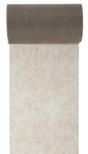 "VLIES- BAND" Uni ( Dekoband z.B.Tischband ) 10cm/10m. Farbe: "TAUPE -98" von Santex