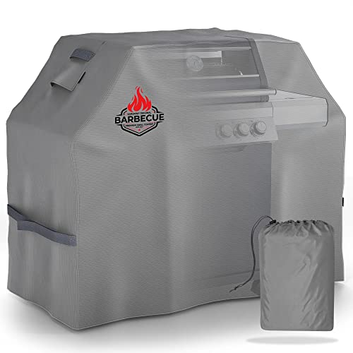 SANZARO Grill Abdeckhaube Wetterfest – 600D Oxford mit Ripstop-Textilgewebe, BBQ Abdeckplane Wasserdicht für Weber Brinkmann Char Broil, Cover Grillabdeckung Winterfest Schutzhülle - 163x61x117cm von Sanzaro