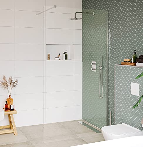 Saqu Modulo Duschwand inkl. Antikalk 110x210 cm - Walk in Dusche mit Stabilisator - NANO Glas Duschtrennwand Badewanne Duschwand Aluminium Saqu Modulo Duschwand inkl. Antikalk 110x210 cm - Walk in Dusche mit Stabilisator - NANO Glas Duschtrennwand Badewanne Duschwand Aluminium von Saqu