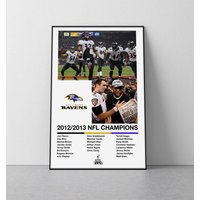 Baltimore Ravens Nfl 2013 Superbowl Xlvii Poster | Baltimore Ravens Superbowl Poster Joe Flacco von SaturnPrintsUS