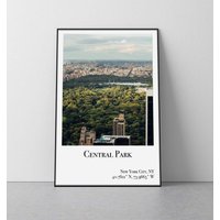 Central Park Poster | Druck New York City Nyc Reiseposter Wandkunst Print von SaturnPrintsUS