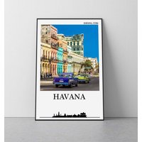 Havanna Kuba Poster | Habana Druck Reiseposter Wandkunst von SaturnPrintsUS