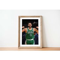 Jayson Tatum Poster | Jayson Tatum Boston Celtics Poster Wall Art Print Vintage von SaturnPrintsUS