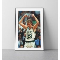 Larry Vogel Poster | Larry Bird Boston Celtics Poster Wall Art Print Vintage von SaturnPrintsUS