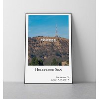 Los Angeles Hollywood Sign Poster | Los Angeles Hollywood Sign Poster California La Travel von SaturnPrintsUS