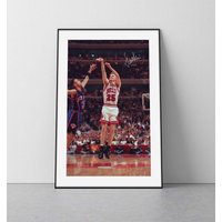 Steve Kerr Poster | Steve Kerr Chicago Bulls Poster Jordan Wall Art Print Dennis Rodman Last Dance von SaturnPrintsUS