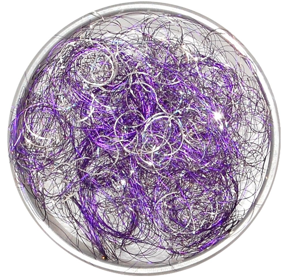 Christbaumschmuck Engelshaar violett-silber 50g (1-tlg) von Schatzhauser